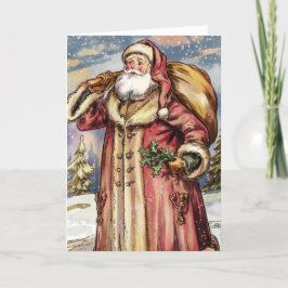 Viktorianischer Santa Santa Santa Santa Santa Dankeskarte