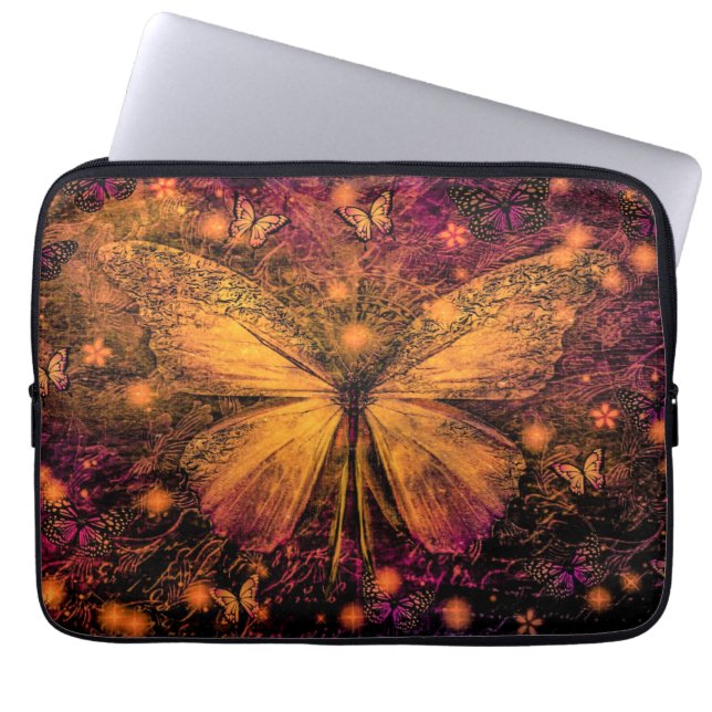Viktorianischer Schmetterling Laptopschutzhülle (Vorderseite)