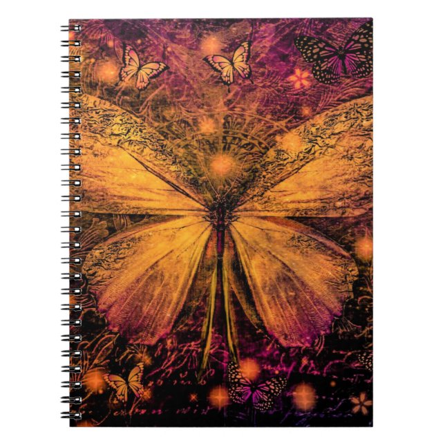 Viktorianischer Schmetterling Notizblock (Vorderseite)