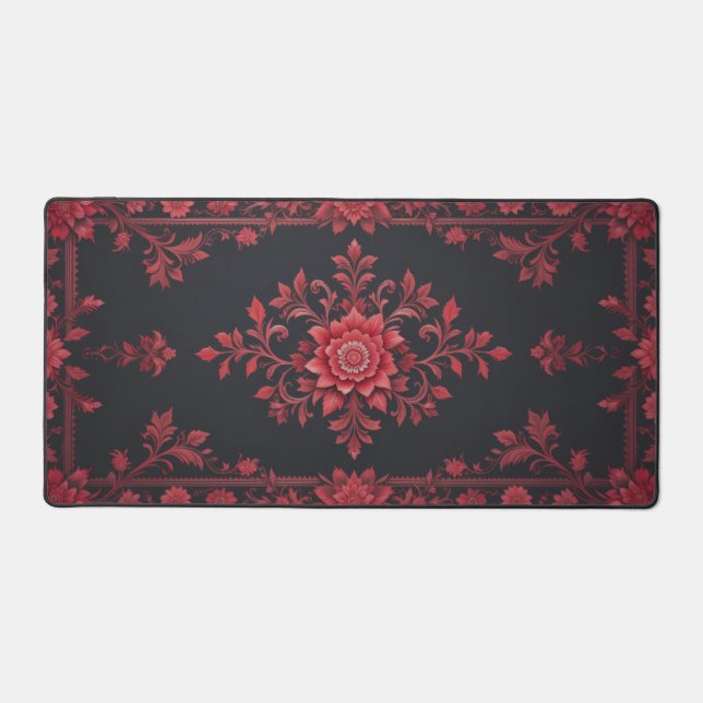 Viktorianischer Schreibtisch | Gothic Floral Mouse Schreibtischunterlage (Vorderseite)