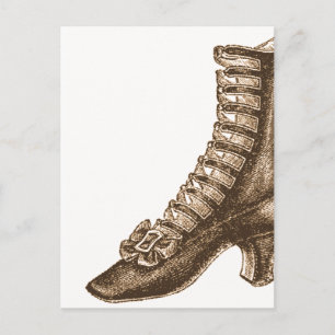 Viktorianischer Schuhputzschuh Postkarte