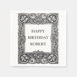 Viktorianischer Scroll Frame Napkin - elegant Serviette