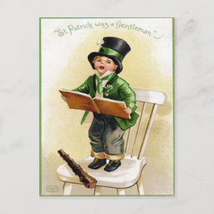 Viktorianischer St. Patrick's Day Postkarte