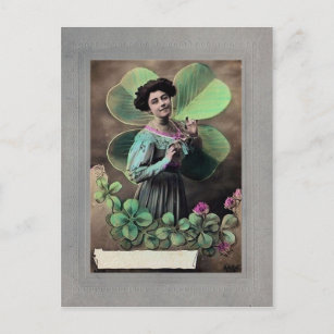 Viktorianischer St. Patrick's Day Postkarte