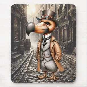 Viktorianischer Steampunk-Dodo in einer Londoner G Mousepad