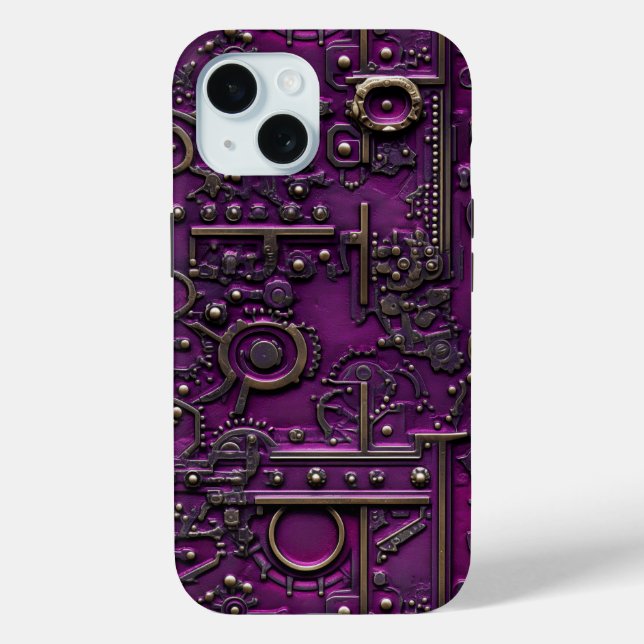 Viktorianischer Steampunk Gear Amethyst Lila Case-Mate iPhone Hülle (Rückseite)