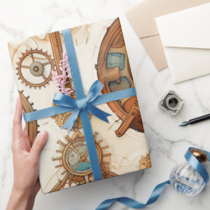 Viktorianischer Steampunk Geschenkpapier