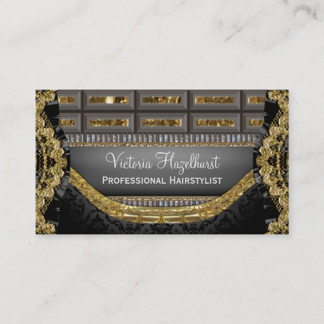 Viktorianischer Stylist 3,5" x 2,0" Visitenkarte (Vorderseite)