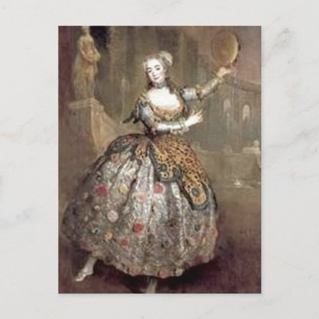 Viktorianischer Tänzer Postkarte (Vorderseite)