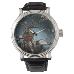 Viktorianischer Uhrwerk-Gummibär-Mechanischer Rabe Armbanduhr