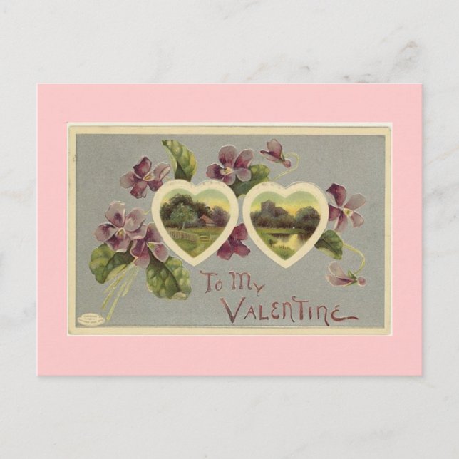 Viktorianischer Valentinstag Postkarte (Vorderseite)