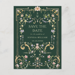 Viktorianischer Verzierter Rahmen Hochzeitsszenari Postkarte