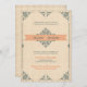 Viktorianischer Vintage Hochzeit Einladung (Vorne/Hinten)