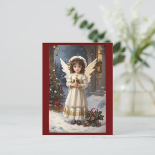 Viktorianischer Vintager Retro-Weihnachtsgel Postkarte