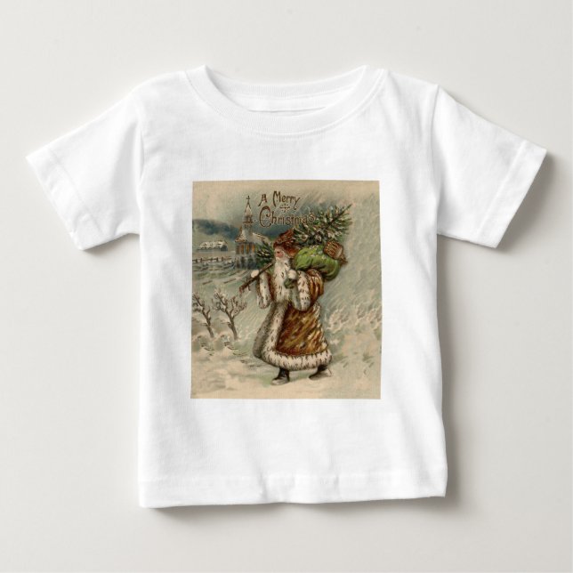 Viktorianischer Weihnachtsbaum Baby T-shirt (Vorderseite)