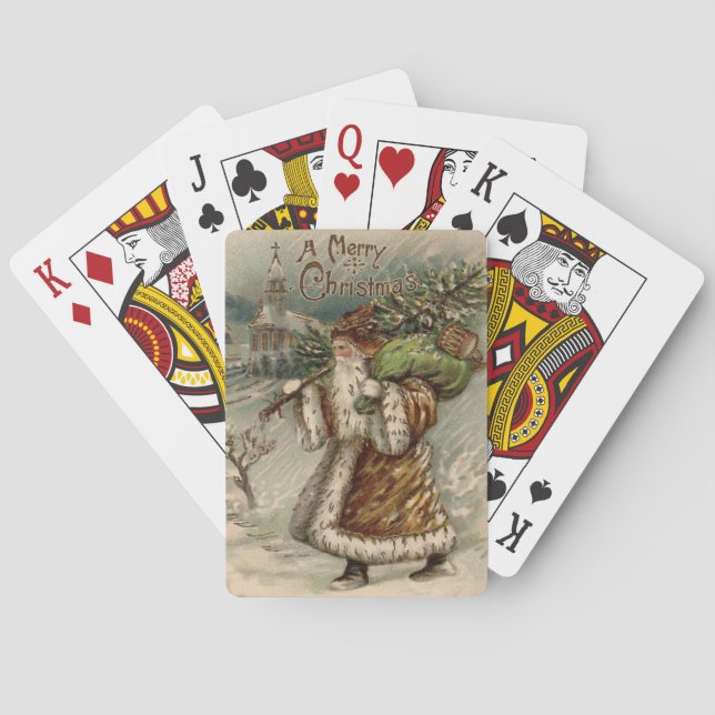 Viktorianischer Weihnachtsbaum Spielkarten (Rückseite)