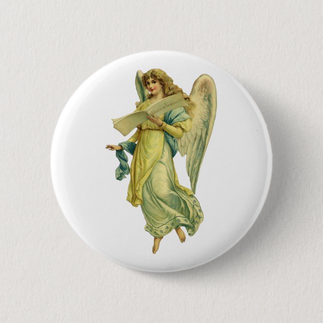Viktorianischer Weihnachtsgel, Gloria in Excelsis  Button (Vorderseite)