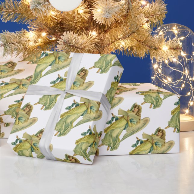 Viktorianischer Weihnachtsgel, Gloria in Excelsis  Geschenkpapier (Feiertage)