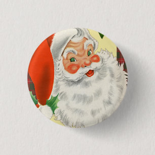 Viktorianischer Weihnachtsmann Button