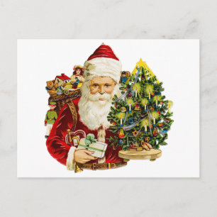 Viktorianischer Weihnachtsmann Feiertagspostkarte