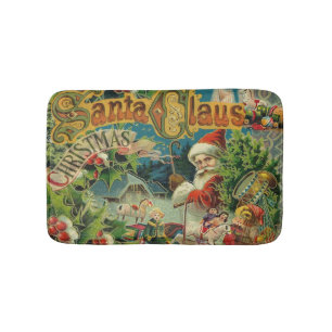 Viktorianischer Weihnachtsmann Weihnachtscollage A Badematte