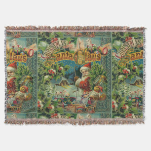 Viktorianischer Weihnachtsmann Weihnachtscollage A Decke