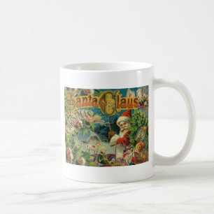 Viktorianischer Weihnachtsmann Weihnachtscollage A Kaffeetasse