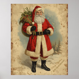 Viktorianischer Weihnachtsmann Wohngestaltung Poster