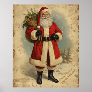 Viktorianischer Weihnachtsmann Wohngestaltung Poster