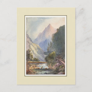 Viktorianisches Aquarell Postkarte