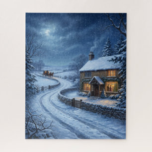 Viktorianisches Bauernhaus kommt zu Weihnachten na