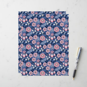 Viktorianisches Blau- und Rosa-Papier