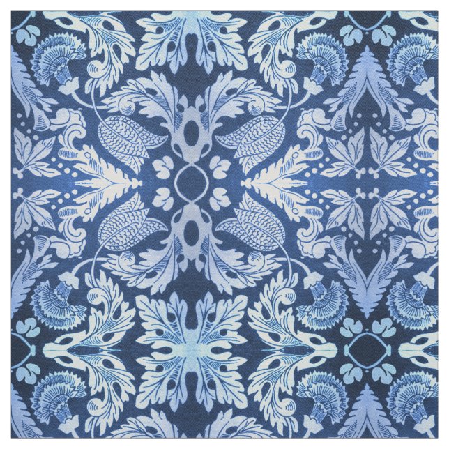 Viktorianisches blaues Muster Stoff (Muster)
