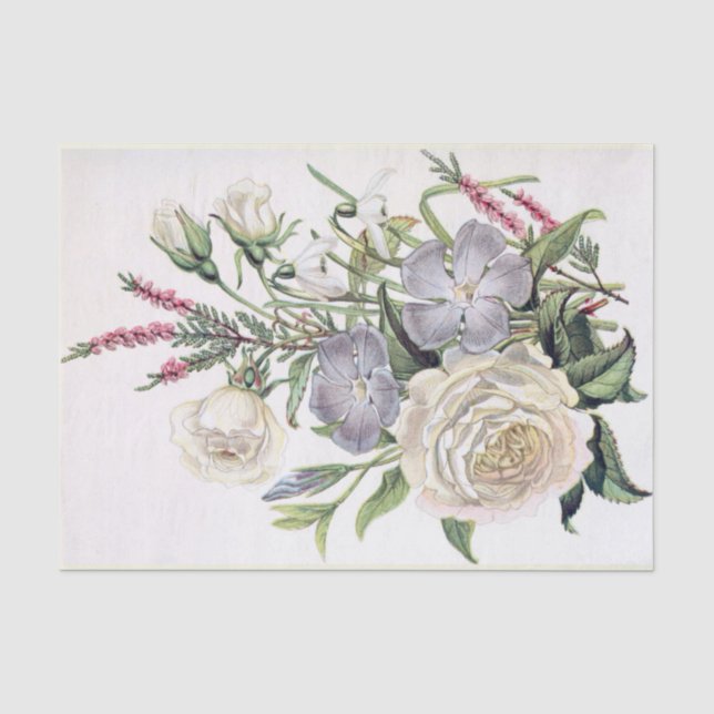 Viktorianisches Blumenmuster Druckpapier Seidenpapier (Vorderseite)