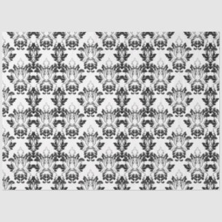 Viktorianisches Blumenmuster Nahtlos Schwarz-weiß Seidenpapier