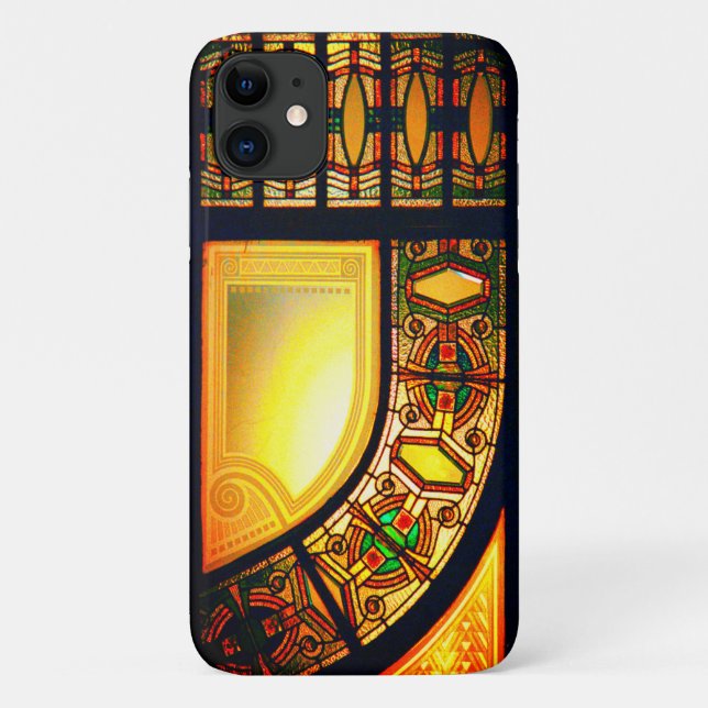 Viktorianisches Buntglas sieht elegant aus Case-Mate iPhone Hülle (Rückseite)