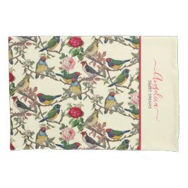 Viktorianisches Chintzy Scrapbook Retro Birds Must Kissenbezug