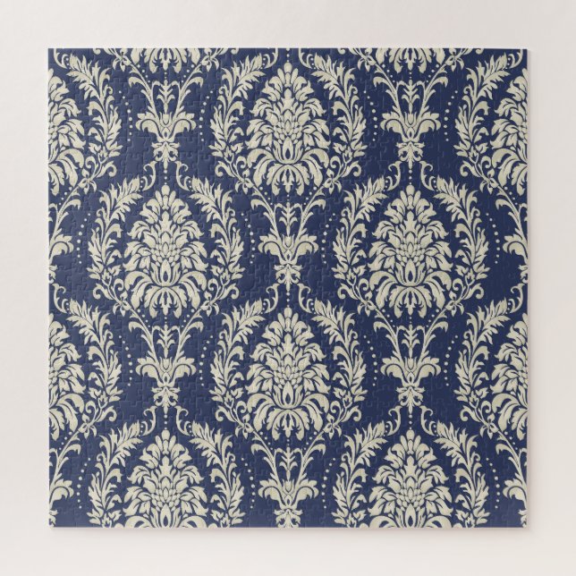 Viktorianisches Damask Wallpaper-Vintages Muster (Vertikal)