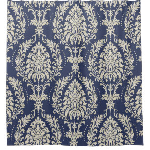 Viktorianisches Damask Wallpaper-Vintages Muster Duschvorhang