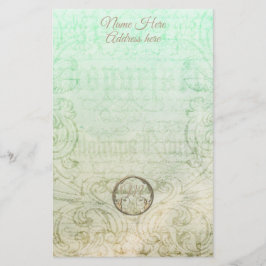 Viktorianisches Damast-Gold Briefpapier