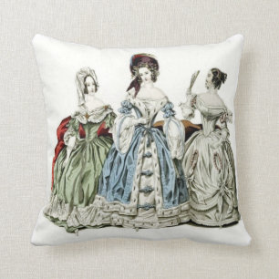 Viktorianisches Damen-Modethrow-Kissen Kissen