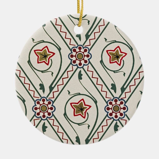 Viktorianisches Design #3 bei VictoriaShaylee Keramik Ornament (Vorne)