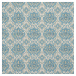 Viktorianisches Design Blau und Gelb Stoff