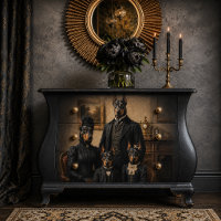 Viktorianisches Dobermann-Familienporträt | Elegan