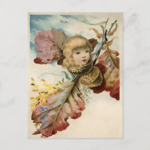 Viktorianisches Eggcorn-Mädchen-Postkarte Postkarte