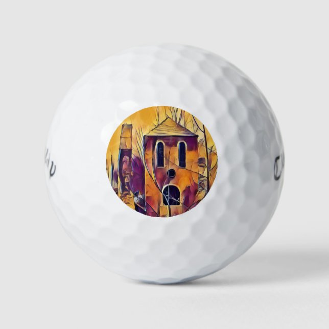 VIKTORIANISCHES ENGLAND-GEBÄUDE GOLFBALL (Vorderseite)