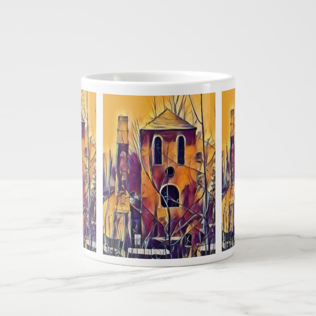VIKTORIANISCHES ENGLAND-GEBÄUDE Jumbo-Tasse (Vorderseite)