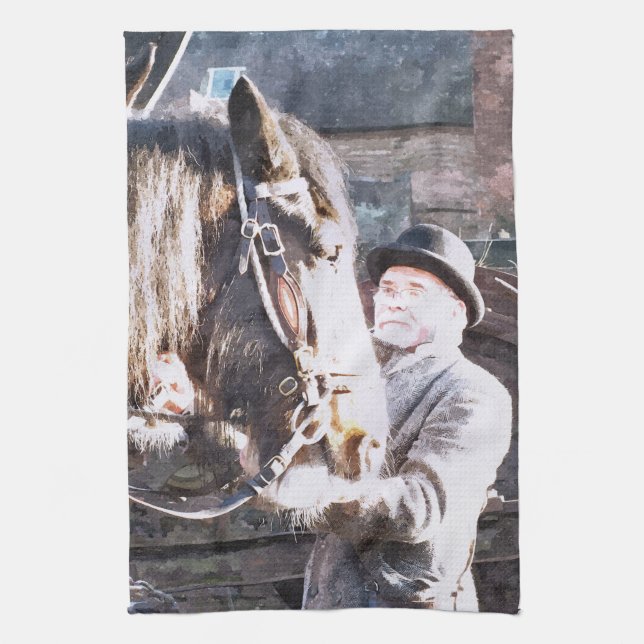 VIKTORIANISCHES ENGLAND GESCHIRRTUCH (Vertikal)