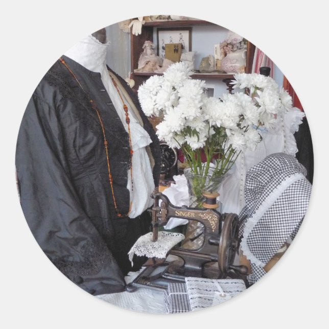 VIKTORIANISCHES ENGLAND RUNDER AUFKLEBER (Vorderseite)