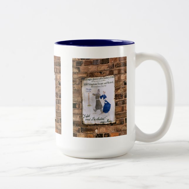 VIKTORIANISCHES ENGLAND ZWEIFARBIGE TASSE (Rechts)
